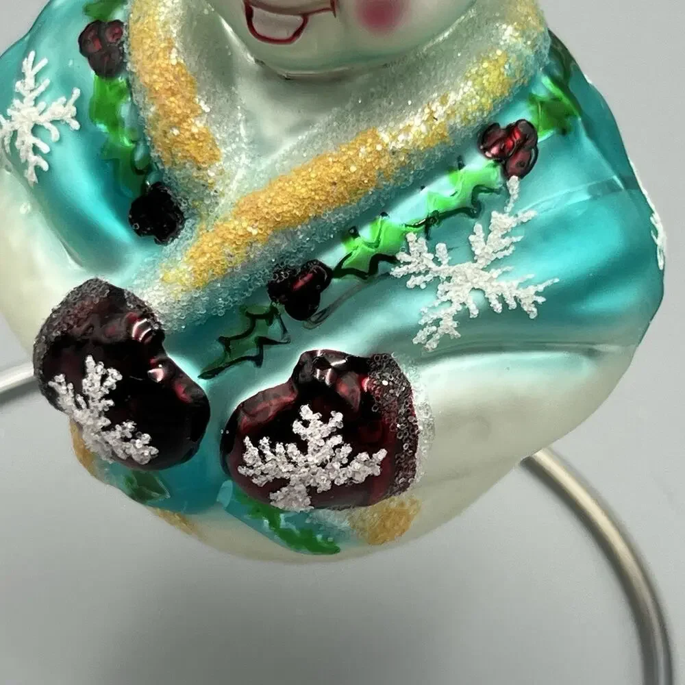 Christopher Radko Jolly Wrap Junior Hand Blown Glass Christmas Ornament 4